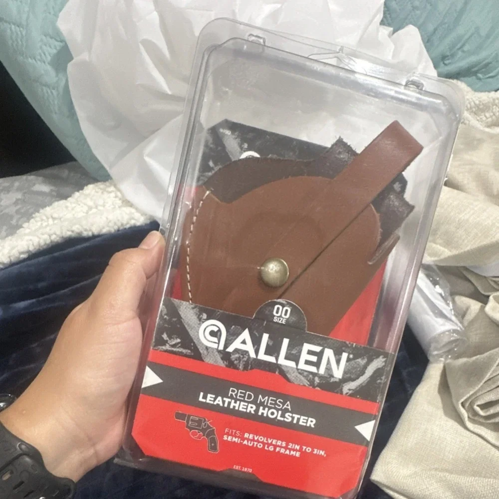 Allen Red Mesa Leather Hip Holster Brown for Revolver/Pistol Adjustable 4490